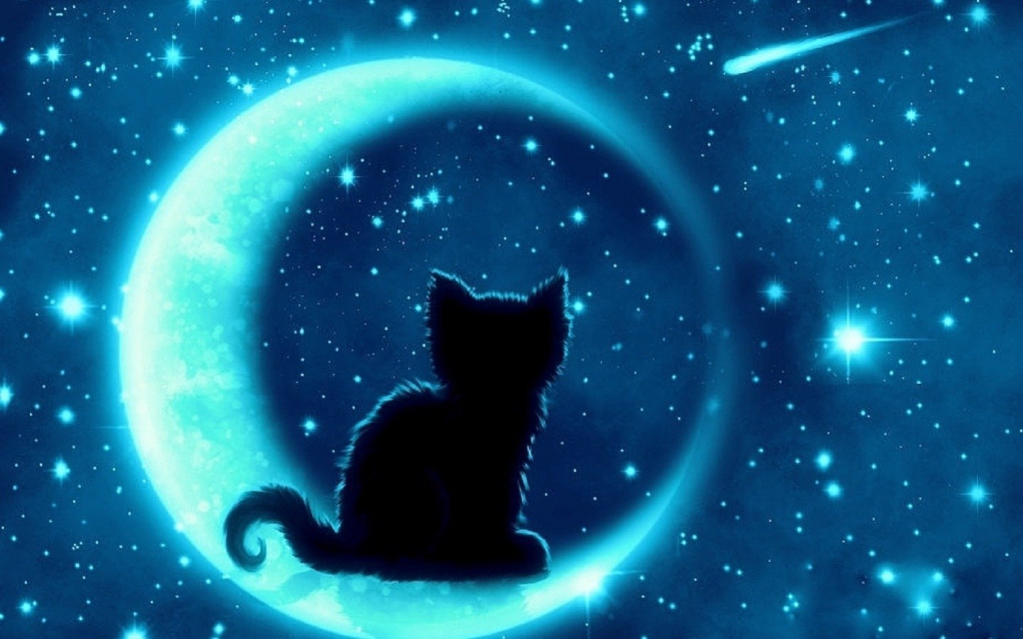 лунный кот картинки фантастический образ