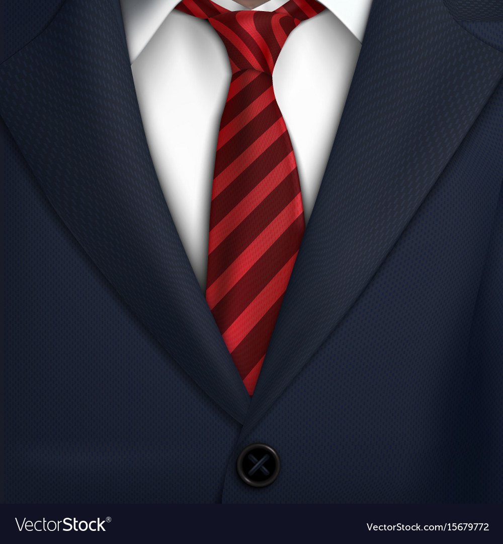 Пиджак с галстуком вектор