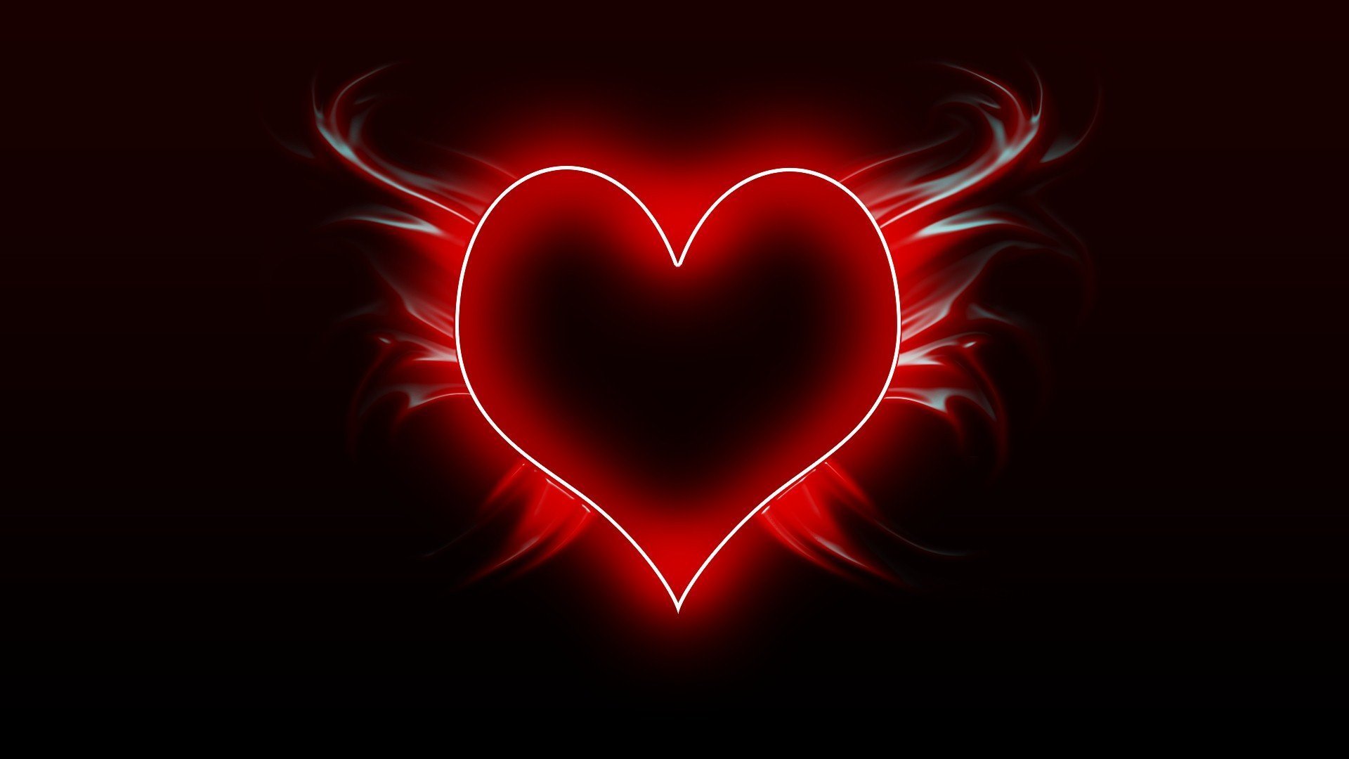 Красное сердце на черном фоне - 85 фото