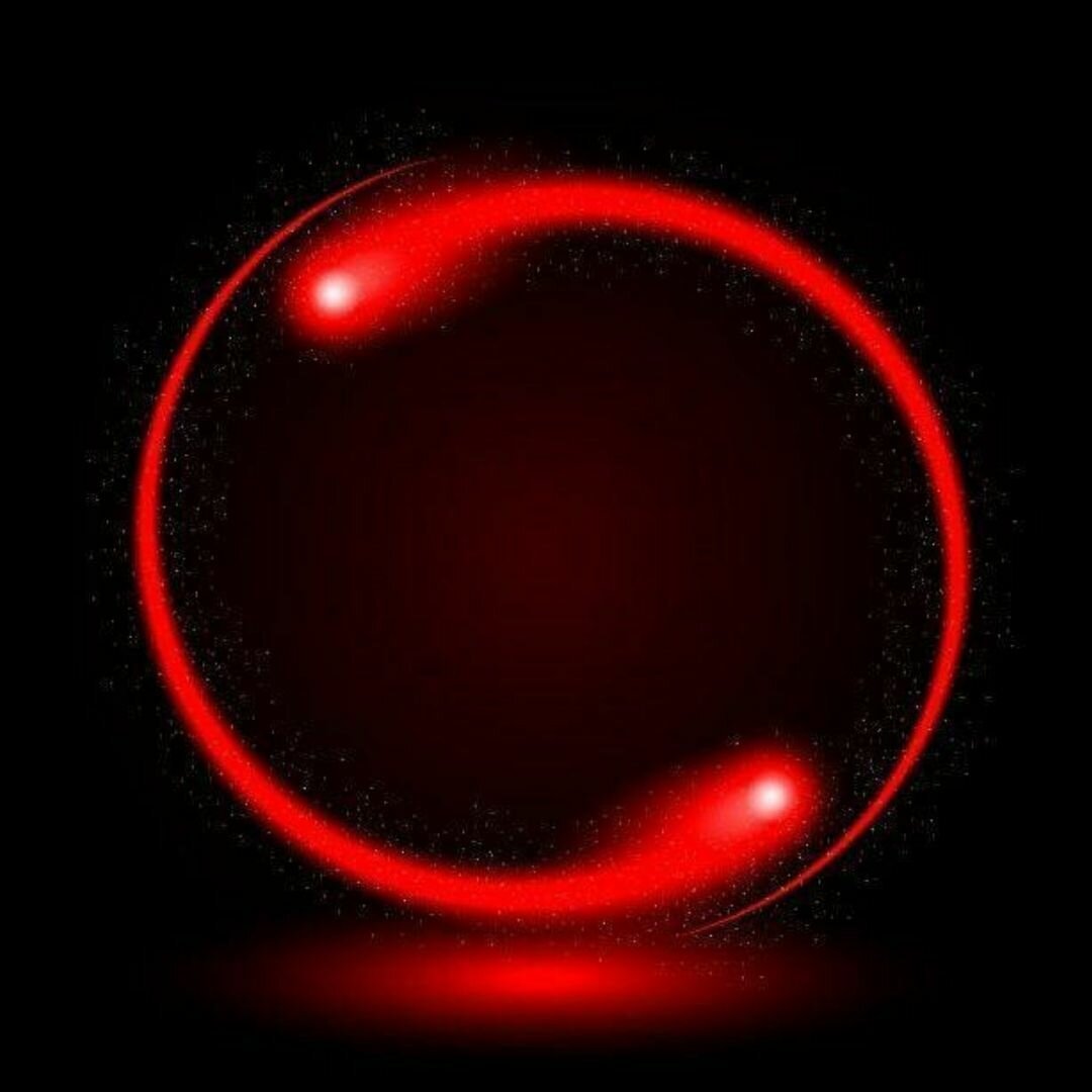 Красный неоновый круг