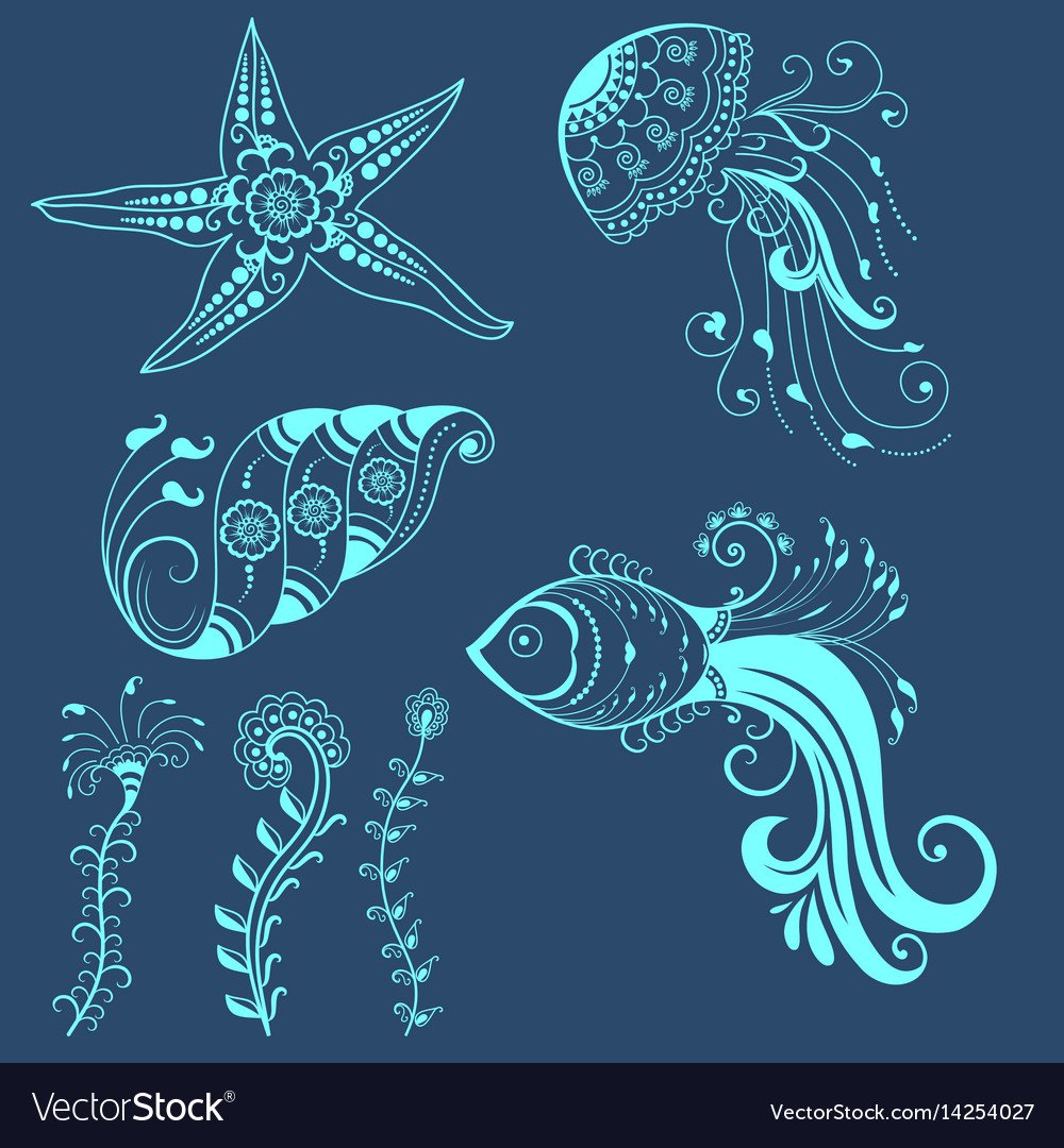 Орнамент морской тематики