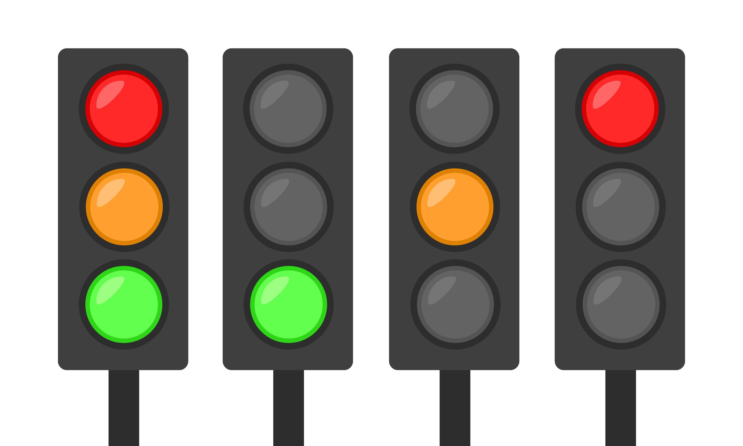 Красный светофор иконка