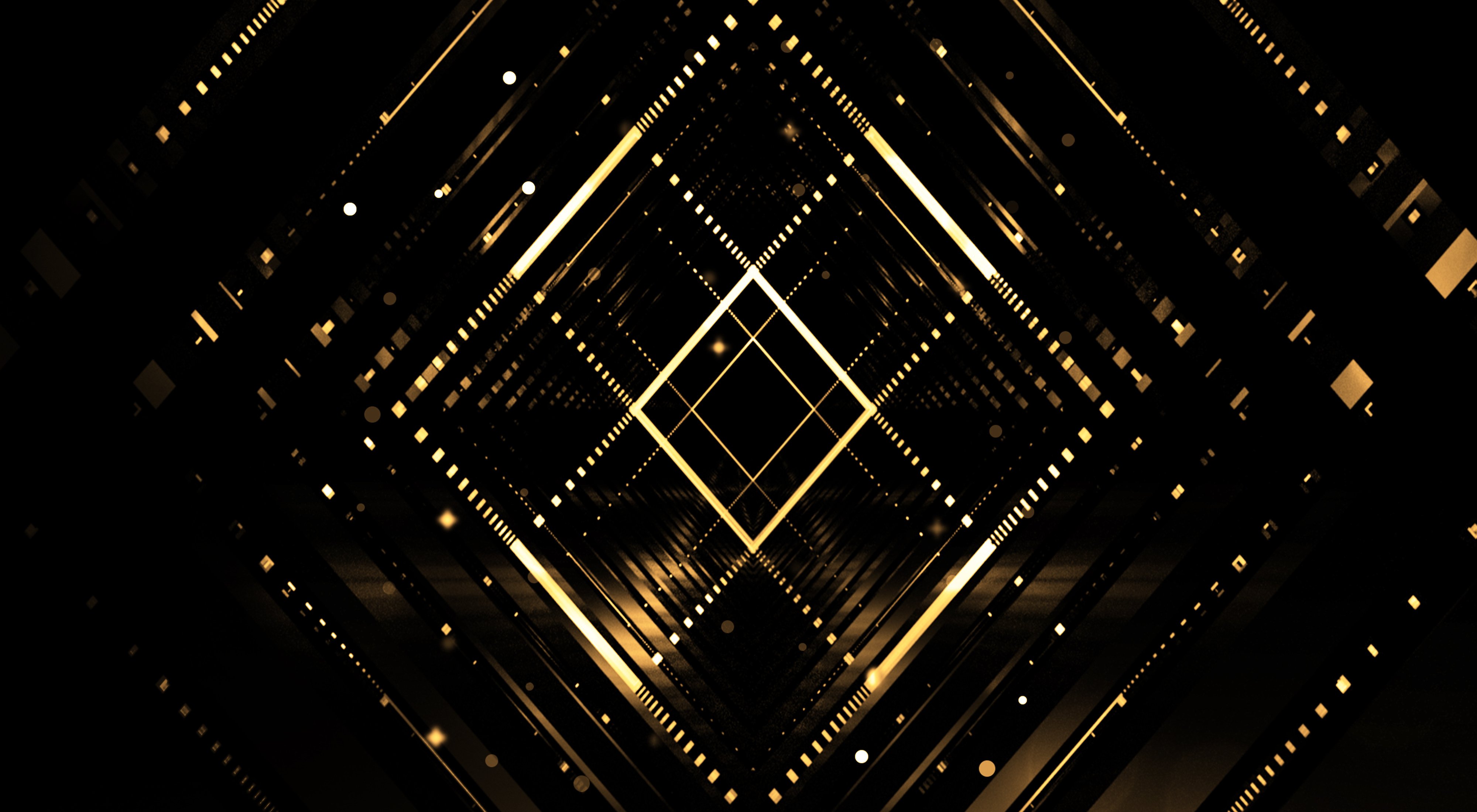 Геометрический фон черный с золотом