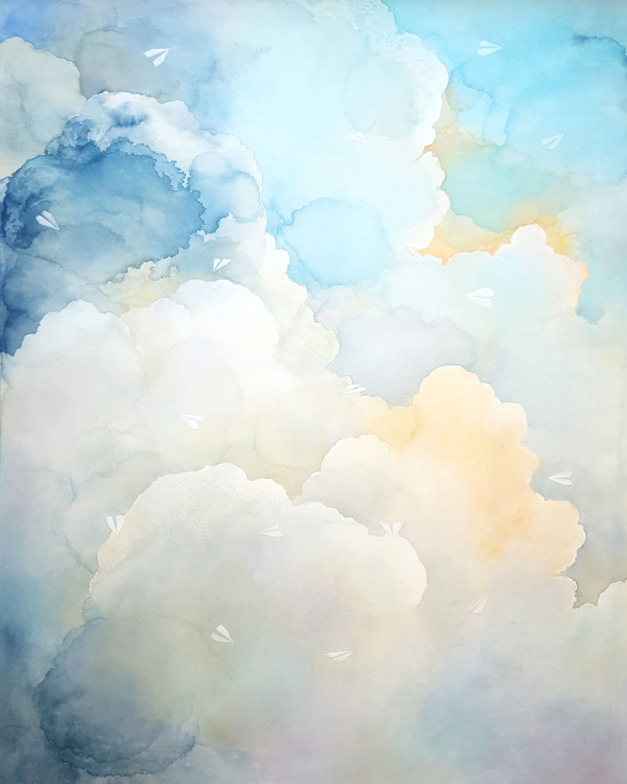 Акварельное небо. Облака акварелью. Акварельный фон. Небо акварель. Рисование облаков акварелью.