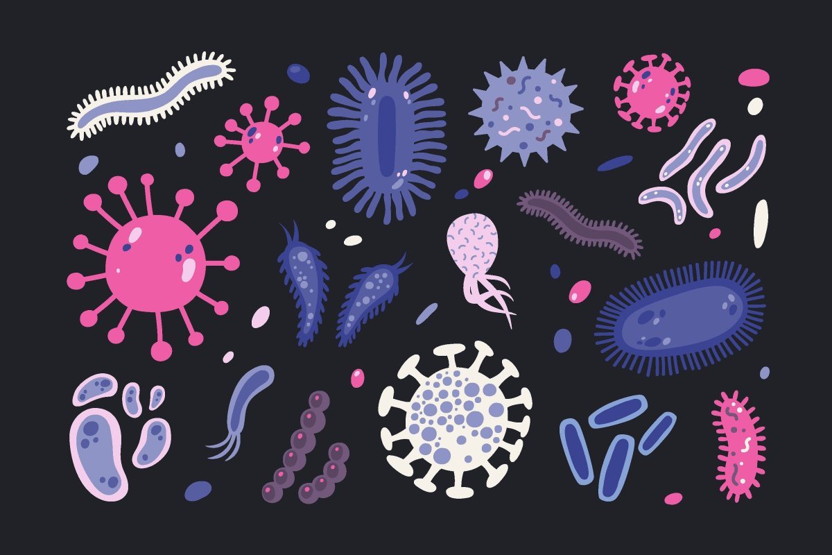 Бактерии вирусы арты