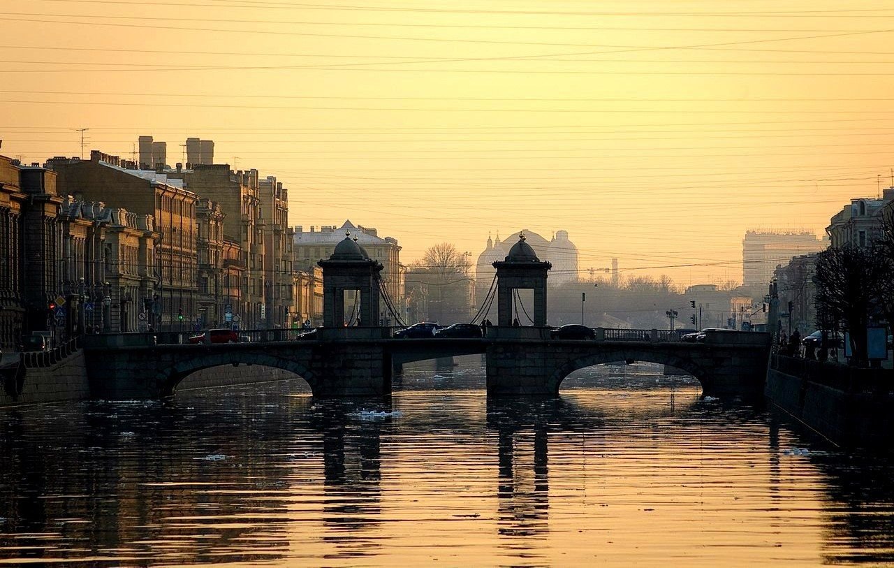 Старо-Калинкин мост и мост Ломоносова
