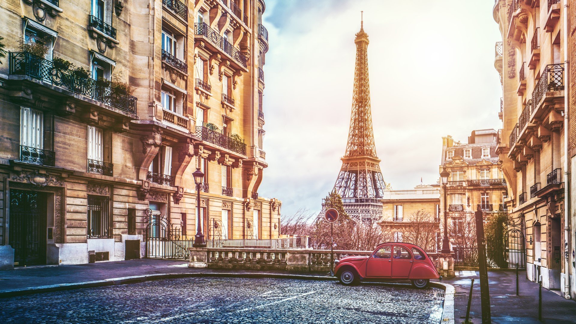 Париж улица Эйфелева башня