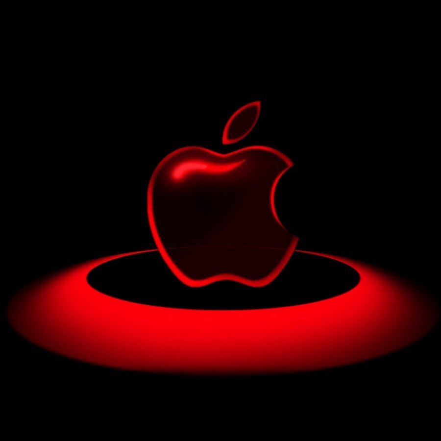 Apple красный фон