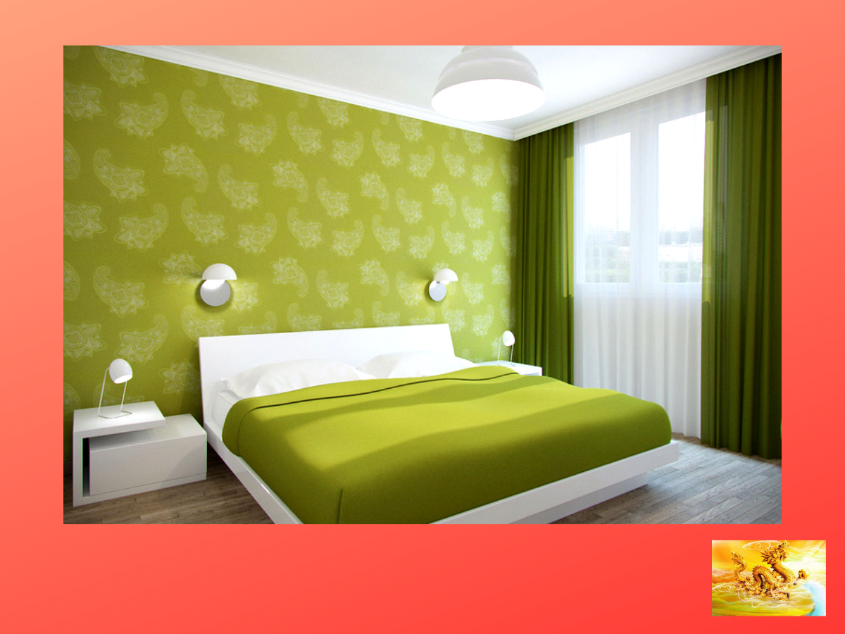 Обои в зеленых тонах. Зеленая спальня. Спальня в салатовом цвете. Зеленый интерьер спальни. Спальня в бело зеленых тонах.
