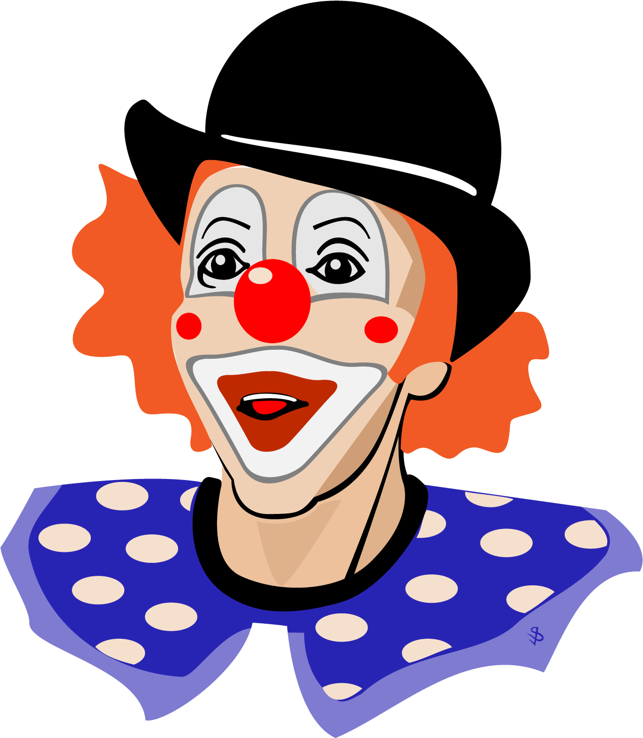 Грим клоуна. Весёлые клоуны. Лицо клоуна. Клоун векторный рисунок.