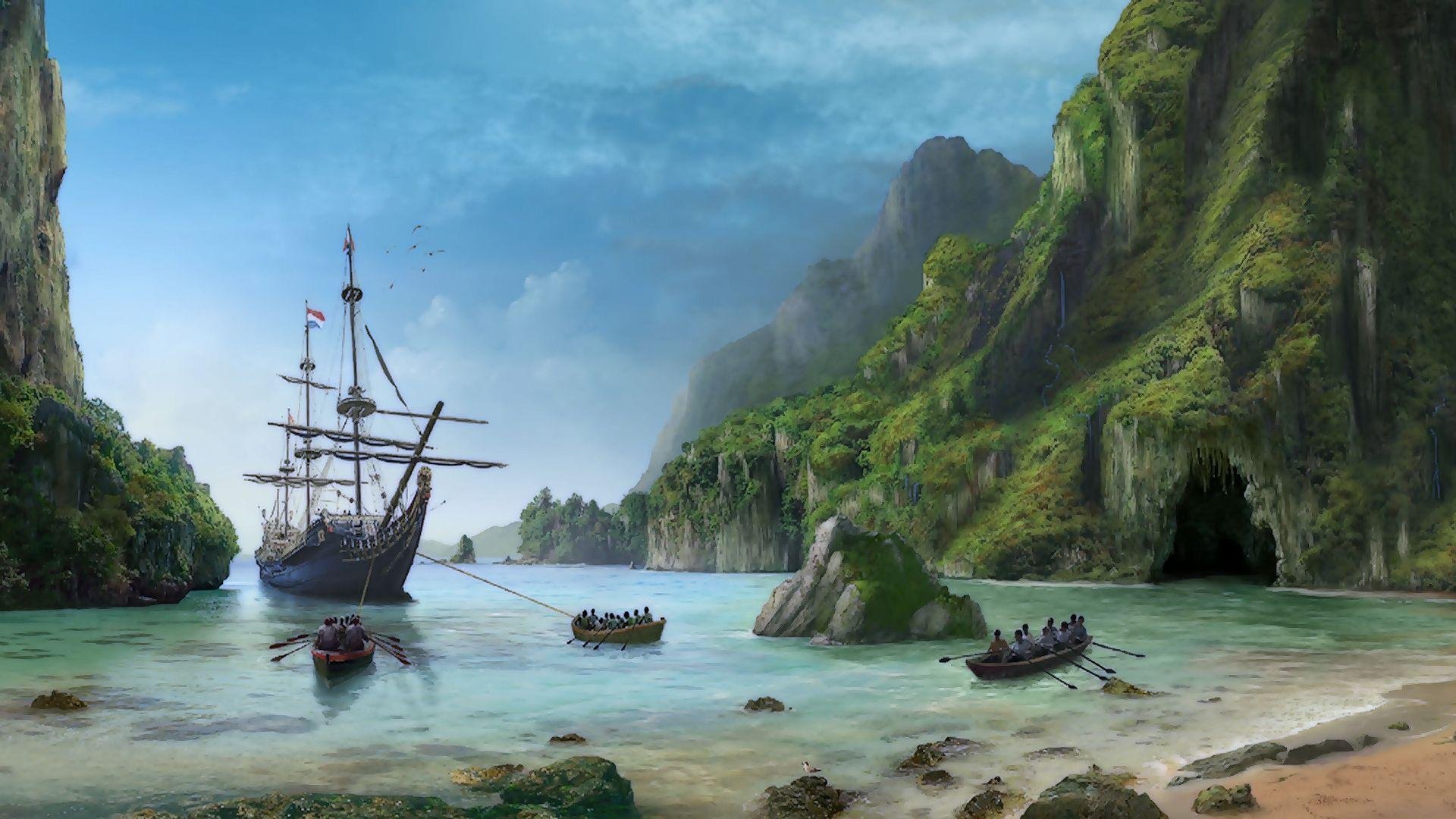Приключенческая тема. Остров Тортуга пираты Карибского моря. Тортуга пиратский остров. Тортуга корабль пираты Карибского моря. Пираты Карибского моря бухта.