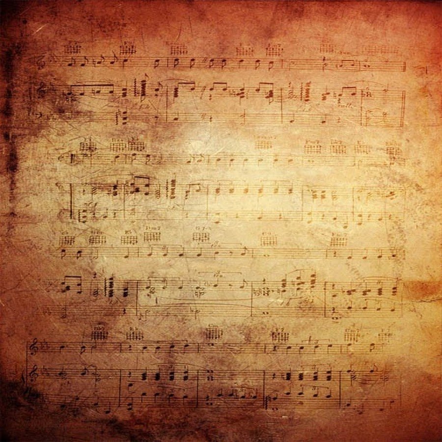 Ноты на старой бумаге