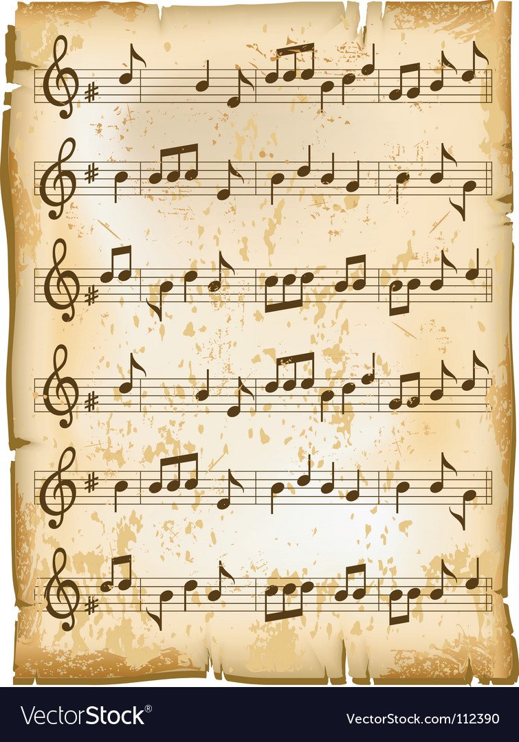 Лист с нотами