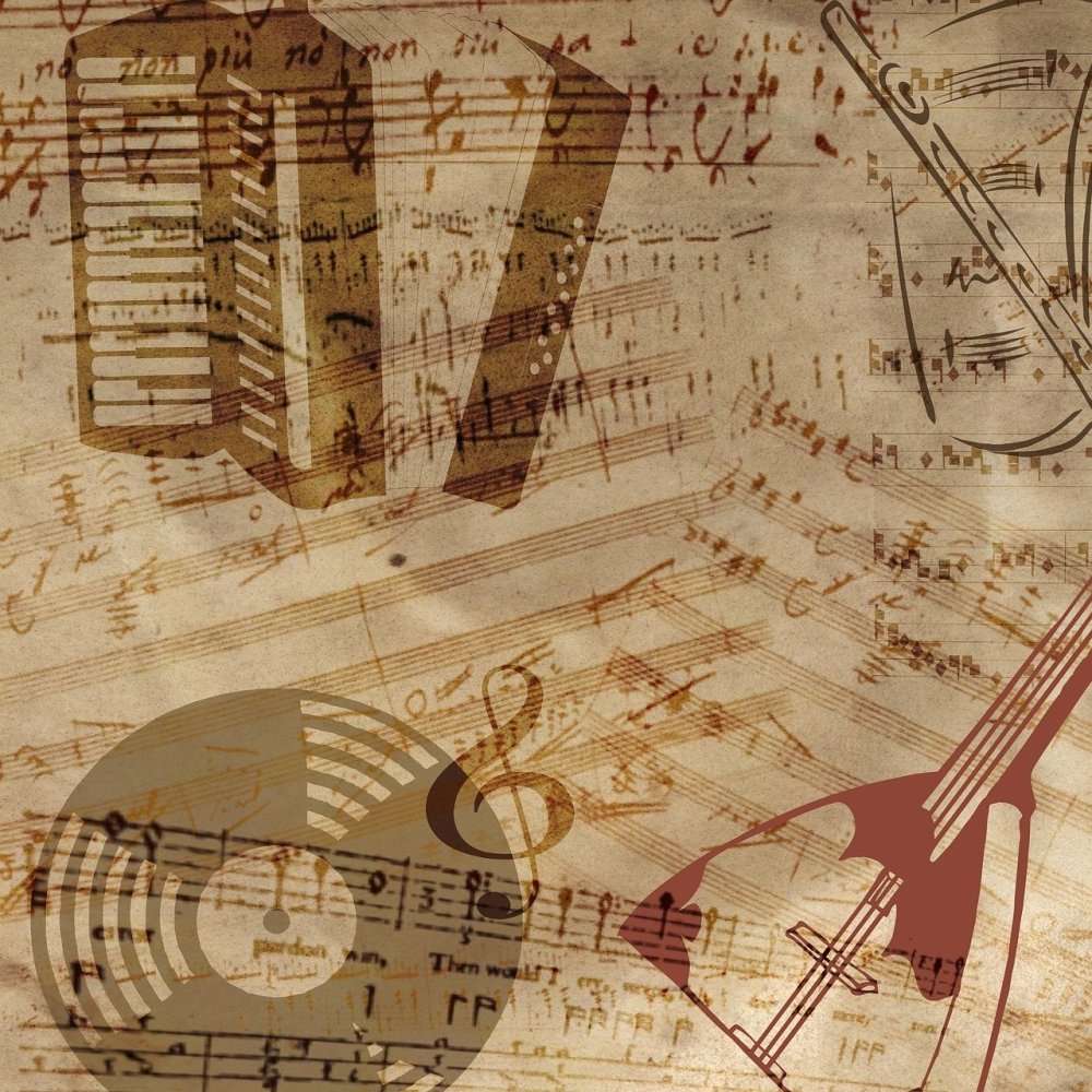 Нотные листы для скрапбукинга