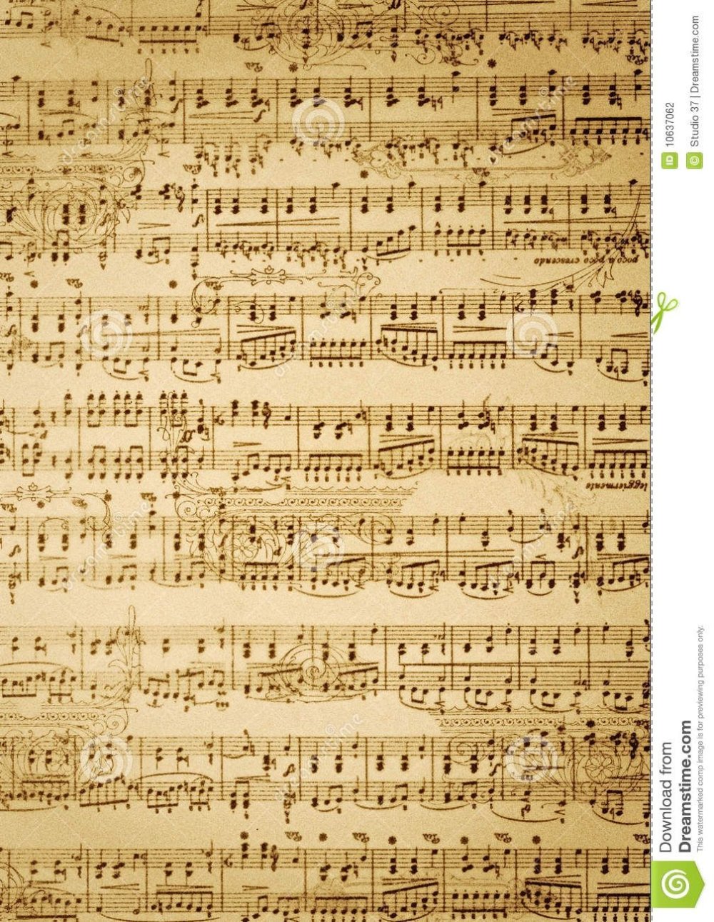 Старинная Нотная бумага