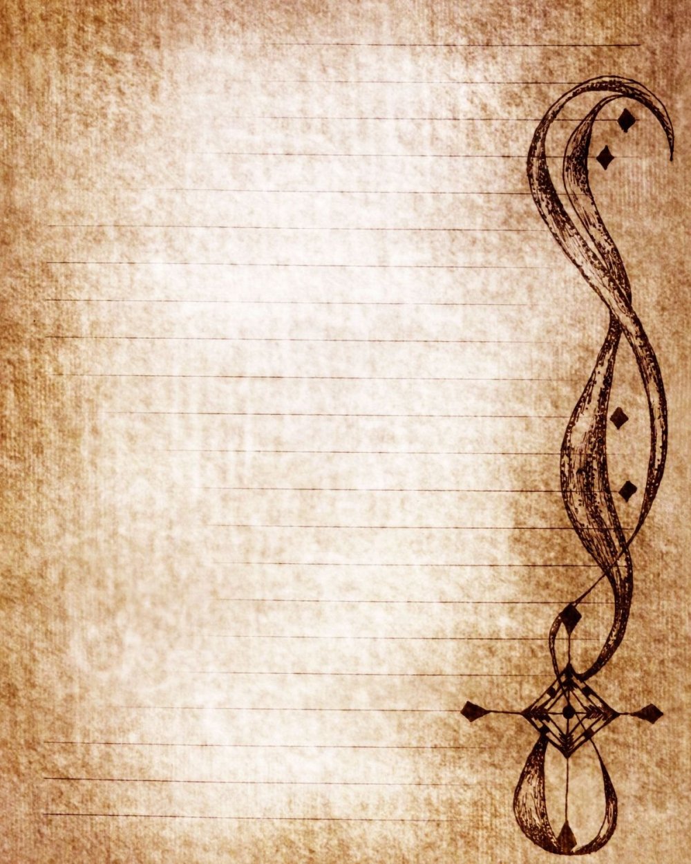 Старинный лист для письма