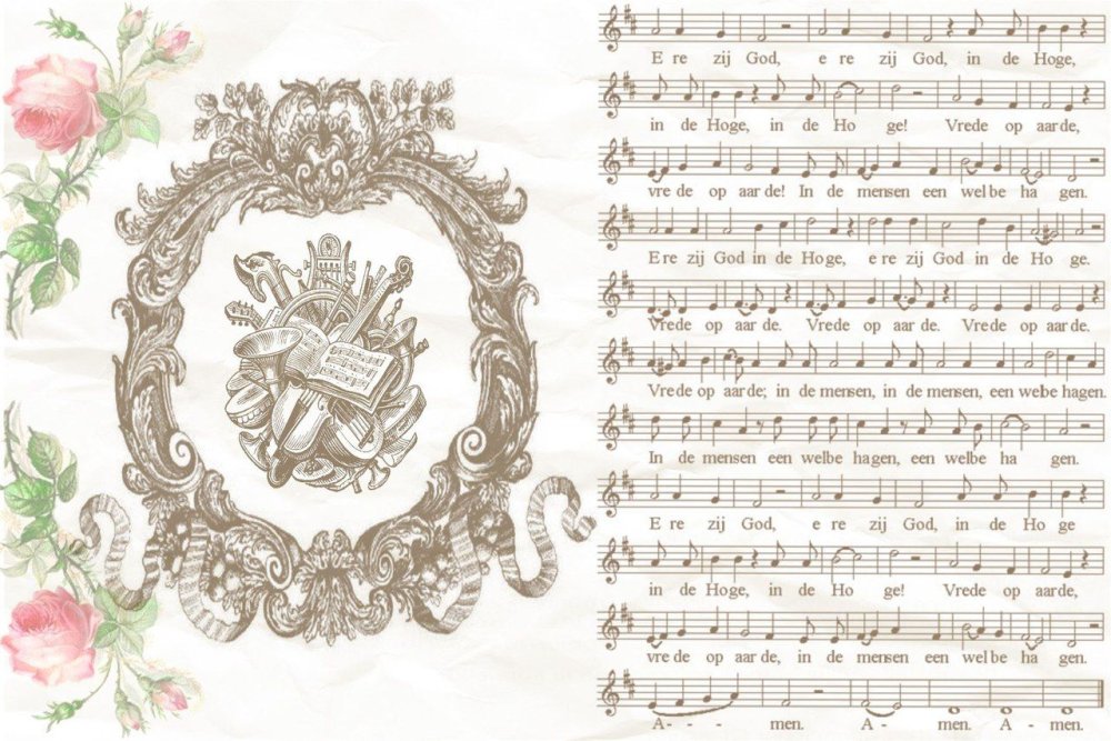 Нотные страницы для декупажа