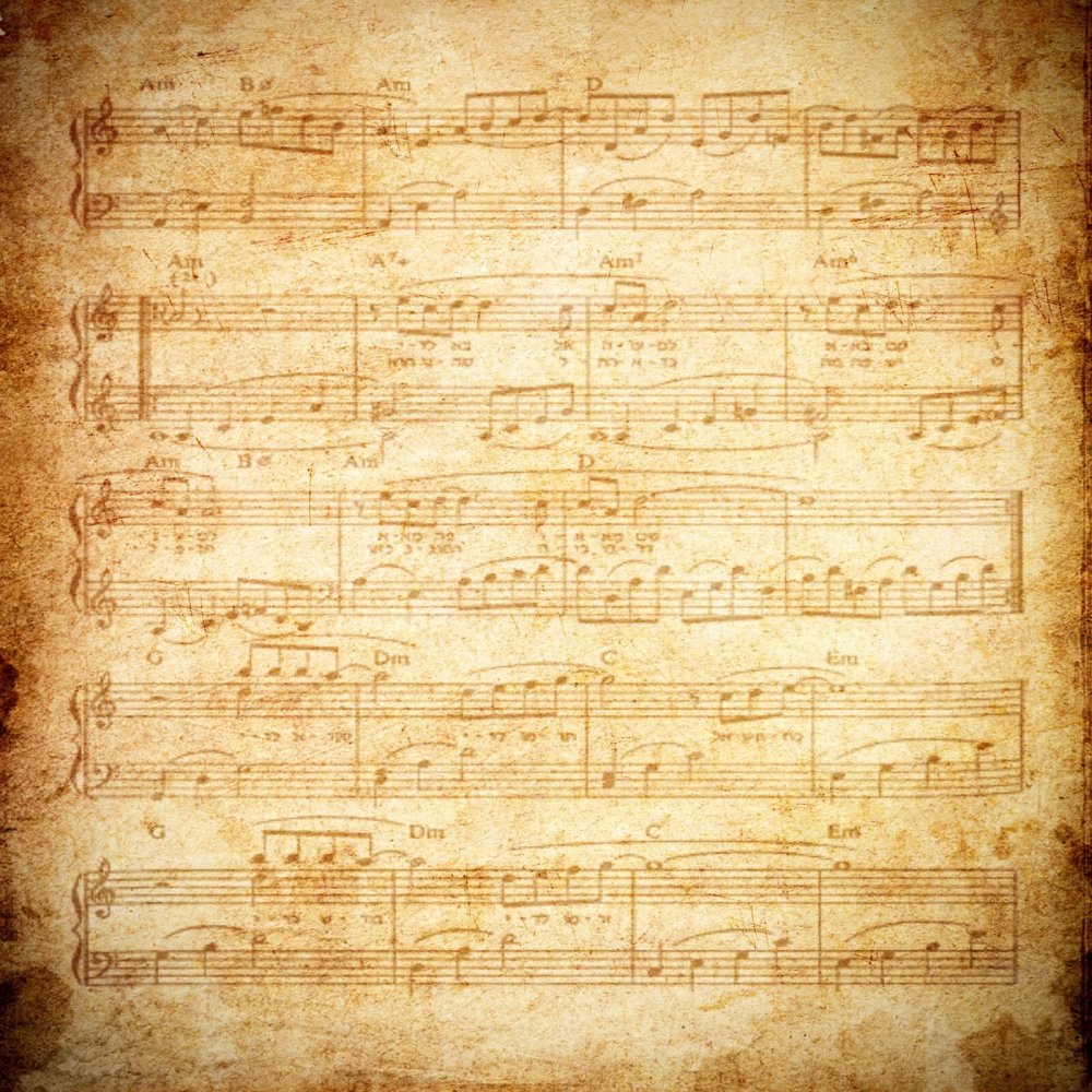 Старая Нотная бумага