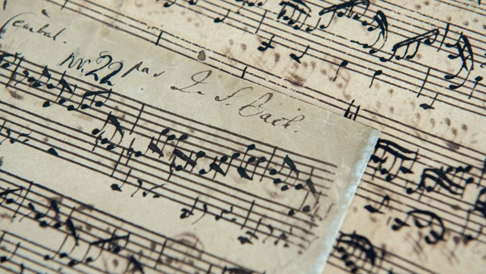 Нотная рукопись Баха