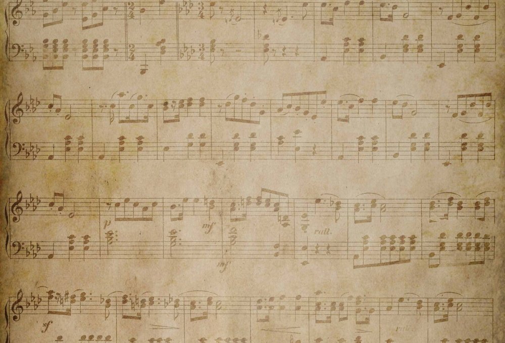 Ноты на старой бумаге