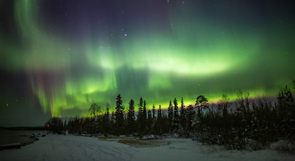 Северное сияние в Заполярье