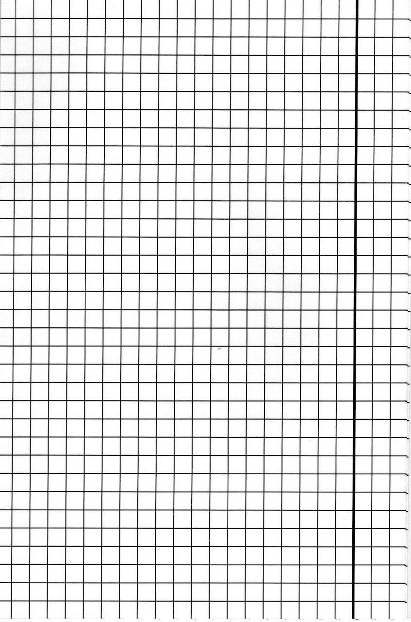 Тетрадный лист в клеточку а4