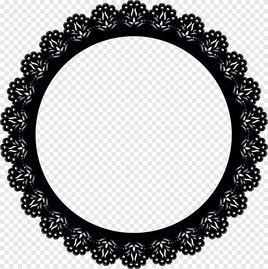 Круглая кружевная рамка