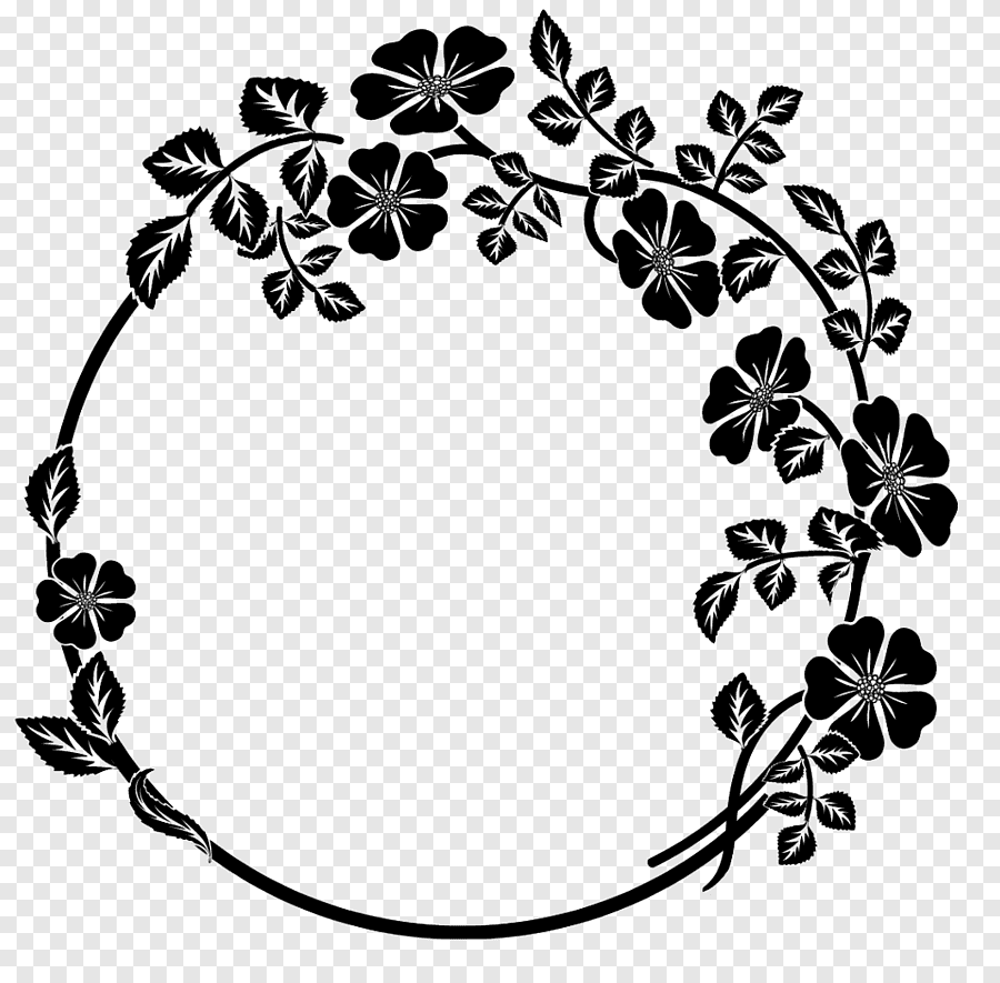 Цветочный узор по кругу