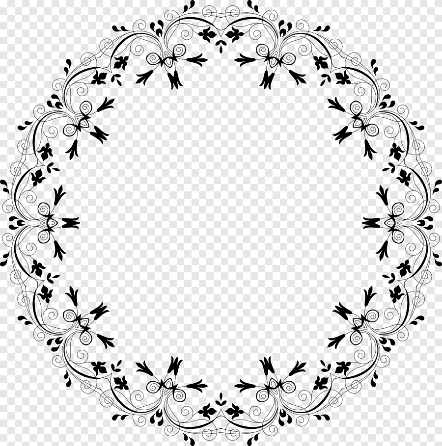 Круглая рамка узор