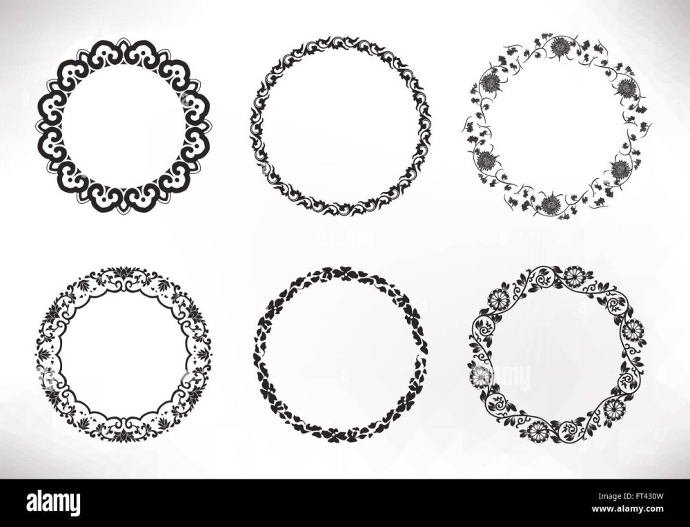 Круговой орнамент белый