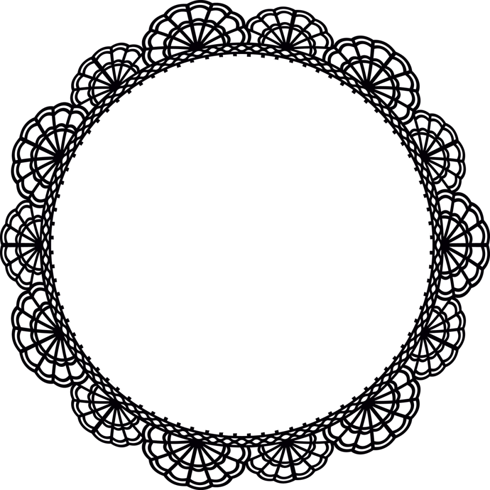 Круглая кружевная рамка