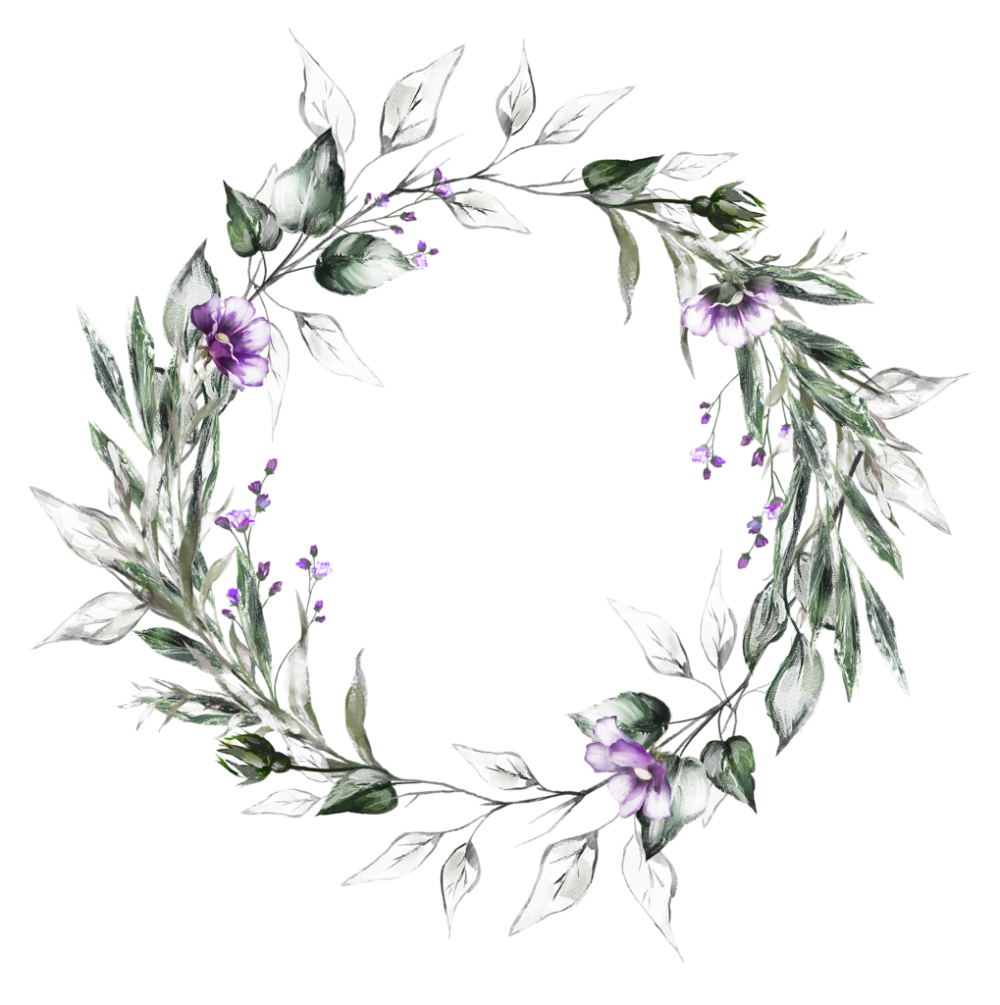 Акварельный цветочный венок