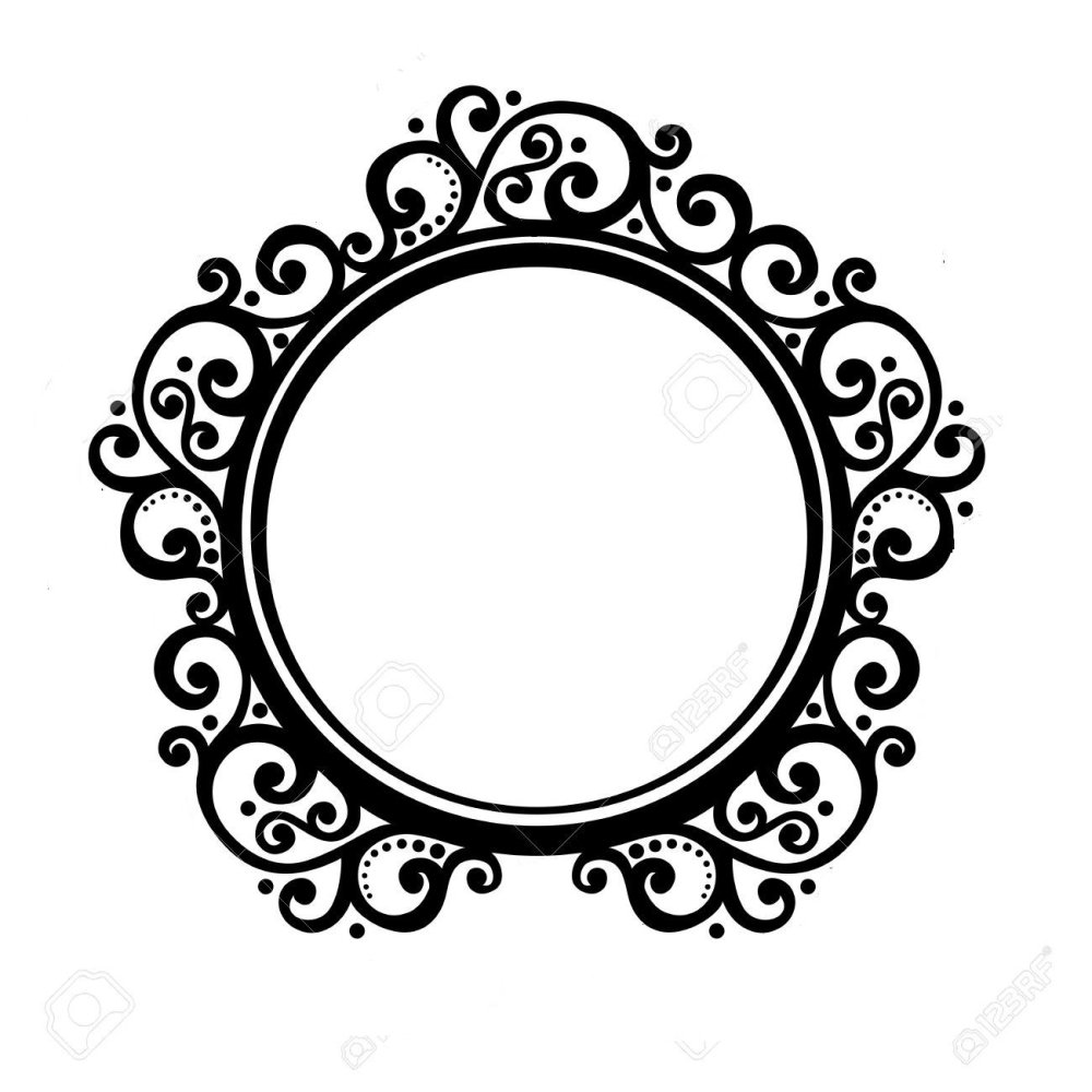 Круглая рамка узор вектор