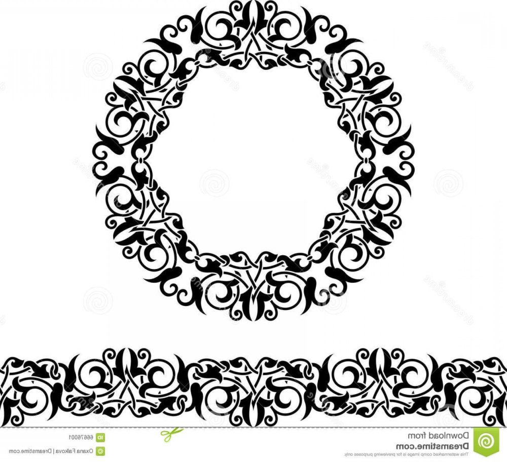 Восточный орнамент по кругу