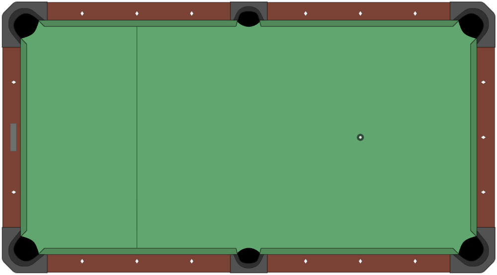 Бильярдный стол вид сверху