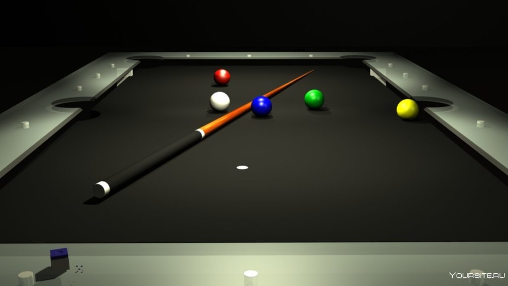 Бильярдный стол сверху