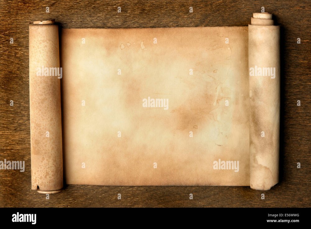 Свиток бумаги на столе