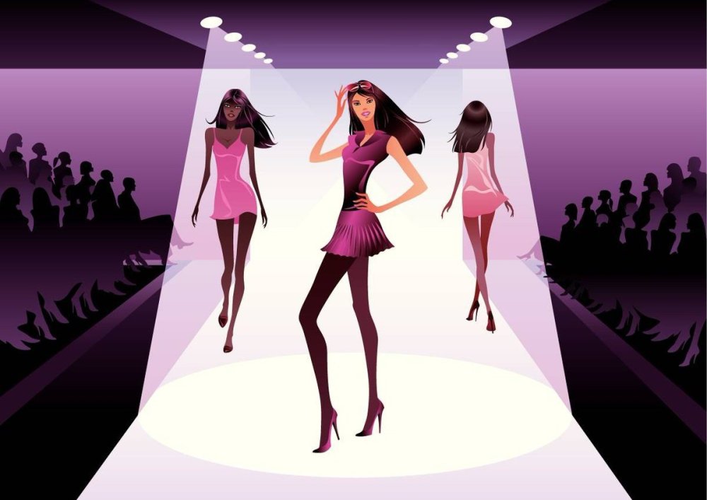 Силуэт модели на подиуме