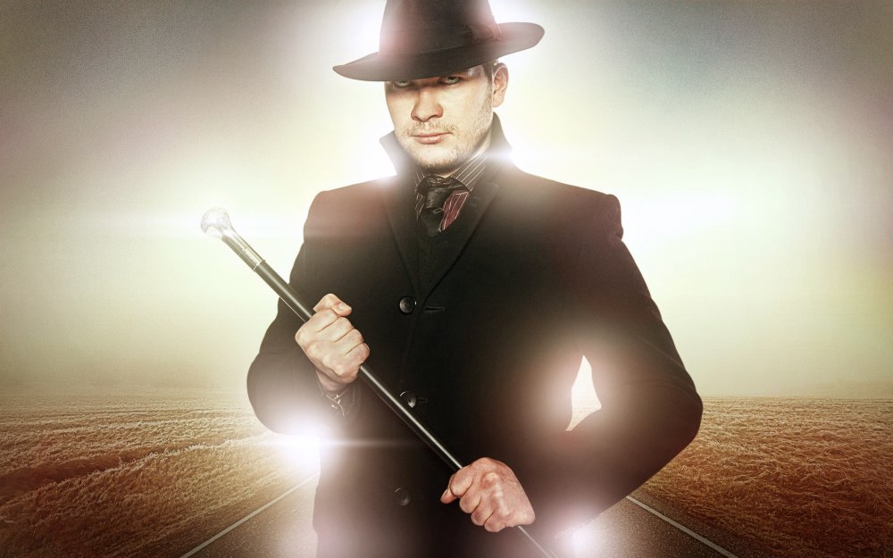 Мужчина с тростью