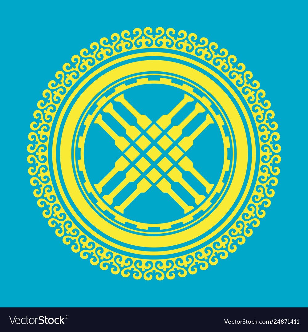 Казахский орнамент Шанырак юрта