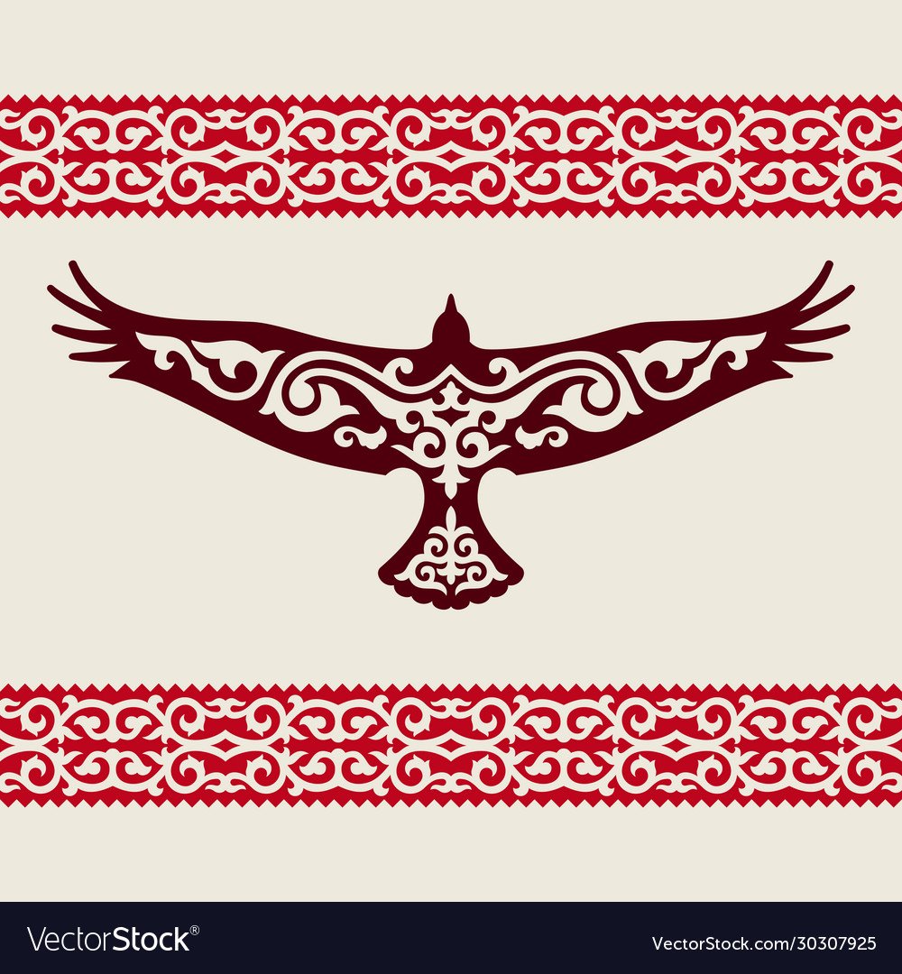 Казахский орнамент с орлом