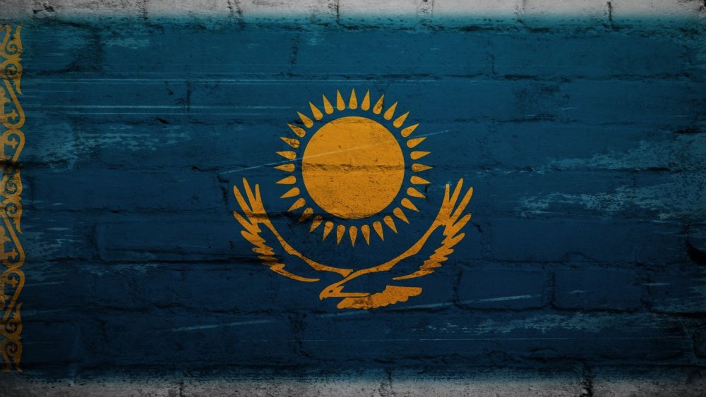 Флаг Казахстана 1920 1080