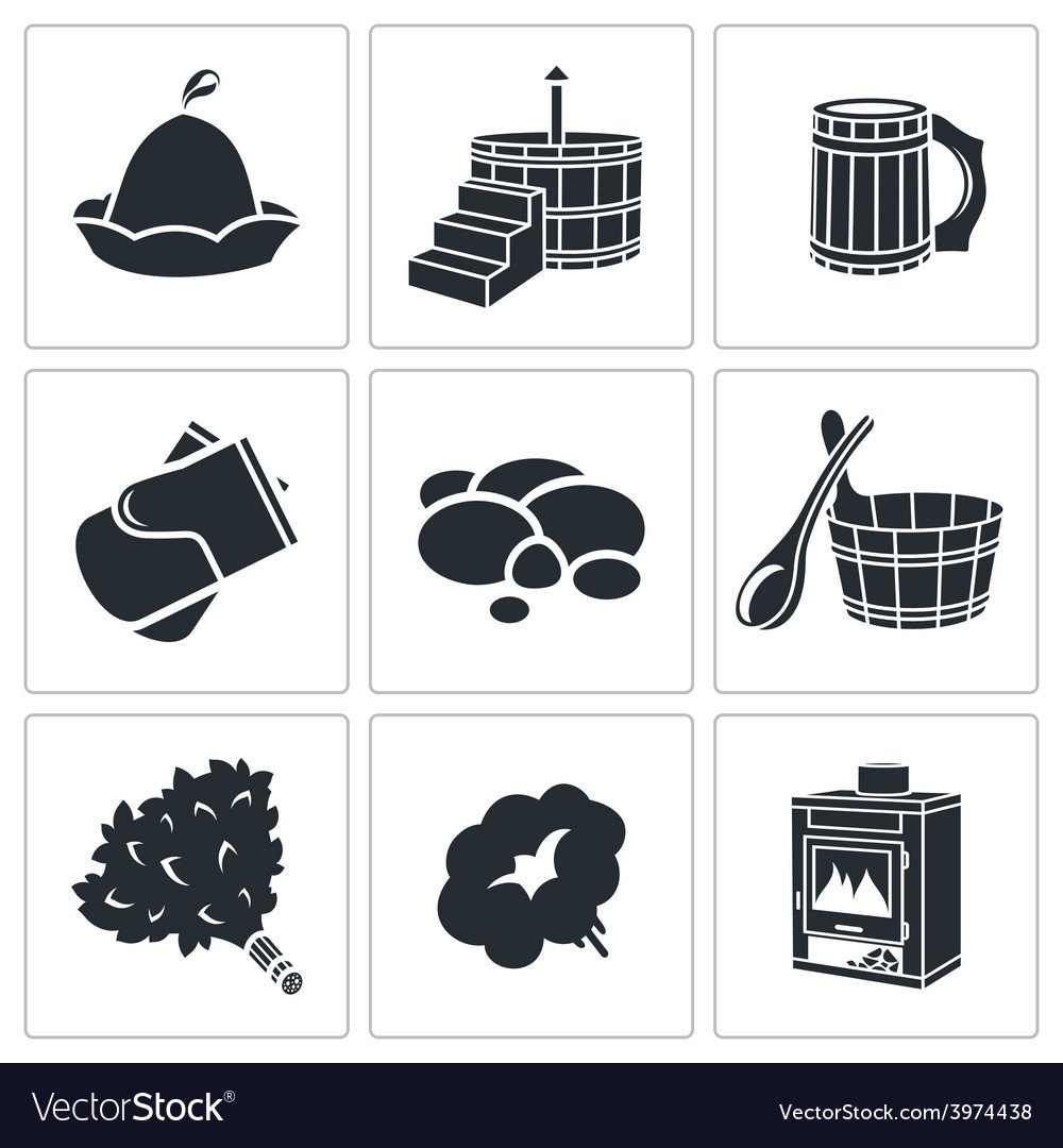 Банный веник вектор силуэт