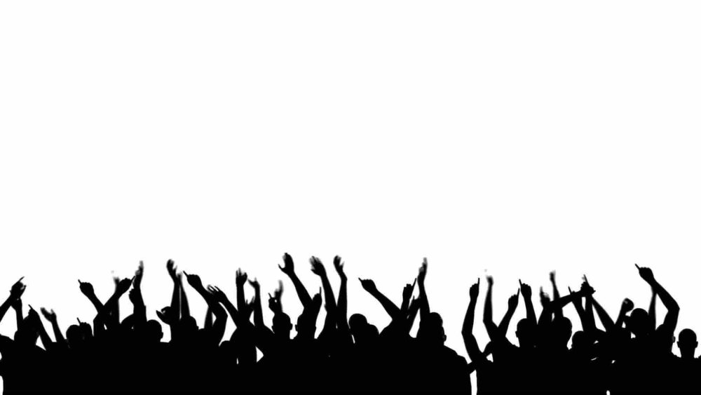 Силуэт толпы фанатов