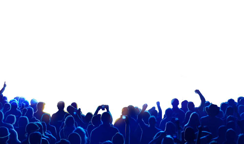 Силуэты зрителей на концерте