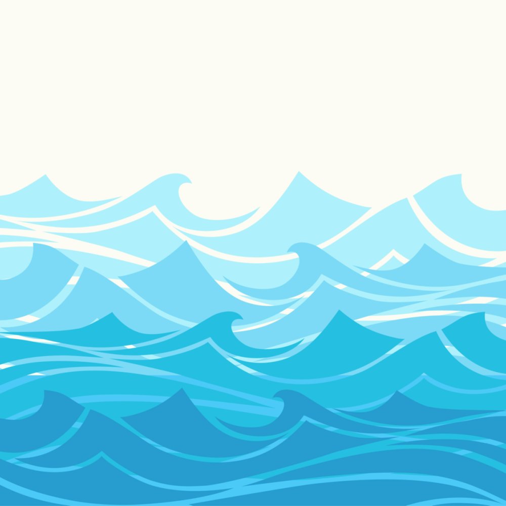 Морская волна на белом фоне