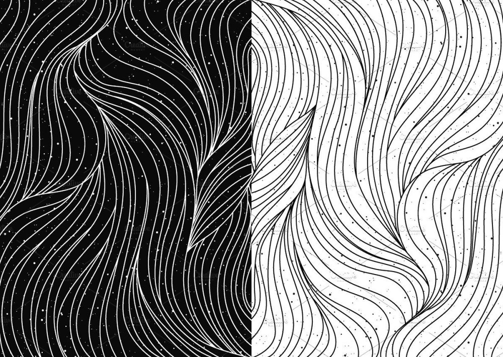 Фактура черно белое волны