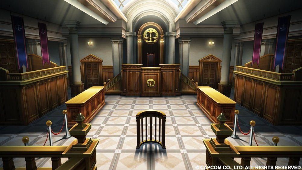 Ace attorney Phoenix Wright зал суда