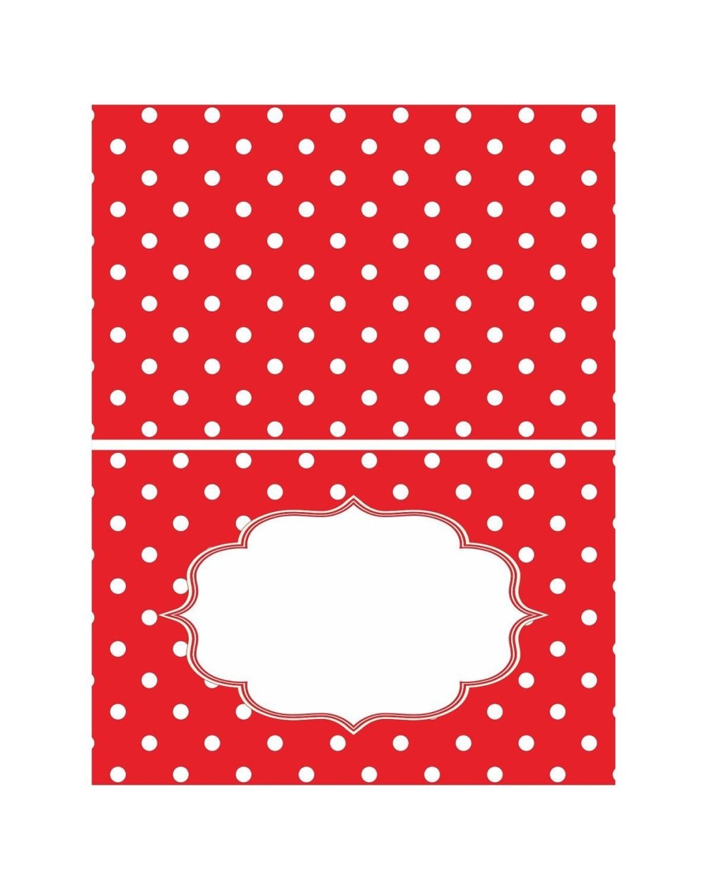 Этикетка в красный горошек