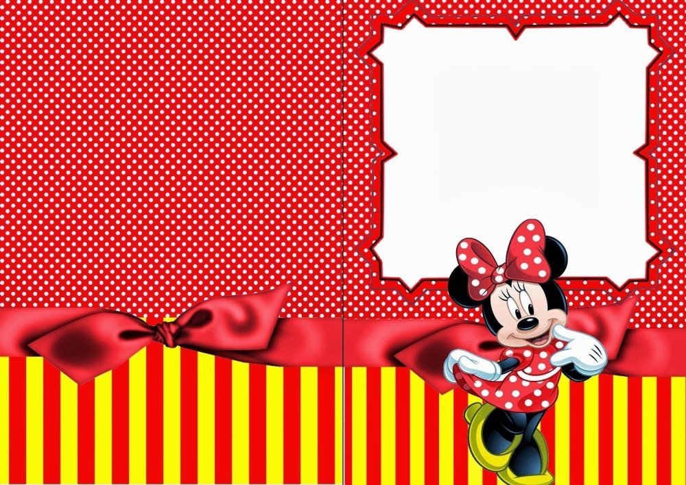 Пригласительные Минни Маус